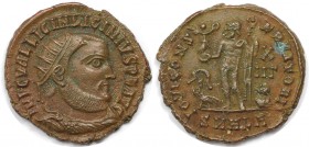 Römische Münzen, MÜNZEN DER RÖMISCHEN KAISERZEIT. Licinius I. (308-324 n. Chr). Follis (3,61 g. 20 mm). Vs.: IMP C VAL LICIN LICINIVS PF AVG, Büste mi...