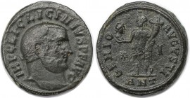 Römische Münzen, MÜNZEN DER RÖMISCHEN KAISERZEIT. Licinius I. (308-324 n. Chr). Follis (5.41 g. 22 mm). Vs.: IMP C LIC LICINIVS PF AVG, Kopf mit Lorbe...