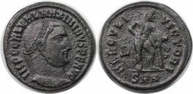 Römische Münzen, MÜNZEN DER RÖMISCHEN KAISERZEIT. Maximinus II. (309-313 n. Chr). Follis. (5.46 g. 22 mm) Vs.: IMP C GAL VAL MAXIMINVS PF AVG, Kopf mi...