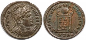 Römische Münzen, MÜNZEN DER RÖMISCHEN KAISERZEIT. Constantinus I. (307-337 n. Chr). Follis 321-322 n. Chr., Treveri. (3.20 g. 19.5 mm) Vs.: CONSTANTIN...