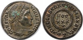 Römische Münzen, MÜNZEN DER RÖMISCHEN KAISERZEIT. Constantinus I. (307-337 n. Chr). Follis 322-325 n. Chr., Ticinum. (3.58 g. 18.5 mm) Vs.: CONSTANTIN...
