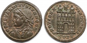 Römische Münzen, MÜNZEN DER RÖMISCHEN KAISERZEIT. Constantinus II. (337-340 n. Chr). Follis 326-327 n. Chr., Trier. (2.97 g. 19 mm) Vs.: CONSTANTINVS ...