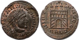 Römische Münzen, MÜNZEN DER RÖMISCHEN KAISERZEIT. Constantinus II. (337-350 n. Chr). Follis 327-328 n. Chr., Arelate. (2.68 g. 17.5 mm) Vs.: CONSTANTI...