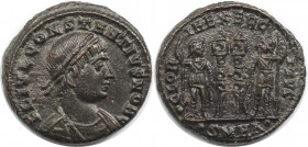 Römische Münzen, MÜNZEN DER RÖMISCHEN KAISERZEIT. Constantius II. (337-361 n. Chr). Follis 330-333 n. Chr., Heraclea. (3.17 g. 18 mm) Vs.: FL IVL CONS...