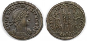 Römische Münzen, MÜNZEN DER RÖMISCHEN KAISERZEIT. Constantinus II. (337-340 n. Chr). Follis 330-335 n. Chr., Nicomedia. (2.71 g. 18 mm) Vs.: CONSTANTI...