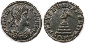Römische Münzen, MÜNZEN DER RÖMISCHEN KAISERZEIT. Constans I. (337-350 n. Chr). Maiorina. (2.24 g. 18.5 mm) Vs.: DN CONSTANS PF AVG, Büste mit pearl d...