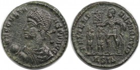 Römische Münzen, MÜNZEN DER RÖMISCHEN KAISERZEIT. Constans I. (337-350 n. Chr). Follis 348-350 n. Chr., Siscia. (4.52 g. 20.5 mm) Vs.: DN CONSTANS PF ...