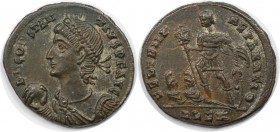 Römische Münzen, MÜNZEN DER RÖMISCHEN KAISERZEIT. Constantius II. (337-361 n. Chr). Follis 348-350 n. Chr., Alexandria. (3.54 g. 21 mm) Vs.: DN CONSTA...