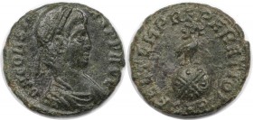 Römische Münzen, MÜNZEN DER RÖMISCHEN KAISERZEIT. Constans I. (337-350 n. Chr). Follis 348-350 n. Chr., Arles. (2.52 g. 17 mm) Vs.: DN CONSTANS PF AVG...