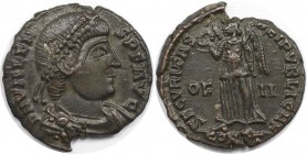 Römische Münzen, MÜNZEN DER RÖMISCHEN KAISERZEIT. Valens (364-378 n. Chr). Follis. (2.55 g. 18 mm) Vs.: D N VALENS PF AVG, Drapierte, Büste mit Perlen...