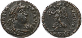 Römische Münzen, MÜNZEN DER RÖMISCHEN KAISERZEIT. Valens (364-378 n. Chr). Follis. (2.50 g. 18 mm) Vs.: D N VALENS PF AVG, Drapierte, Büste mit Perlen...