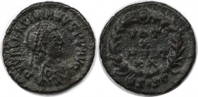 Römische Münzen, MÜNZEN DER RÖMISCHEN KAISERZEIT. Valentinianus II. (375-392 n. Chr). Ae 4. (1.54 g. 15 mm) Vs.: DN VALENTINIANVS PF AVG, Drapierte, k...