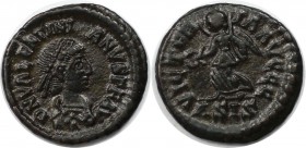 Römische Münzen, MÜNZEN DER RÖMISCHEN KAISERZEIT. Valentinianus II. (375-392 n. Chr). Ae 4, 384-387 n. Chr. (1.25 g. 14 mm) Vs.: DN VALENTINIANVS PF A...