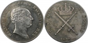 Altdeutsche Münzen und Medaillen, BAYERN / BAVARIA. Maximilian I. (IV.) Joseph (1799-1806-1825). Kronentaler 1817, Silber. Dav. 552, AKS 44, Kahnt 64,...
