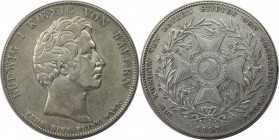 Altdeutsche Münzen und Medaillen, BAYERN / BAVARIA. Ludwig I. (1825-1848). Theresienorden. Geschichtstaler 1827. Silber. AKS 119. Sehr schön-vorzüglic...