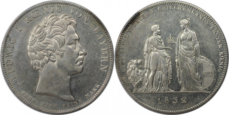 Altdeutsche Münzen und Medaillen, BAYERN / BAVARIA. Ludwig I. (1825-1848). Gesch...