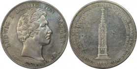 Altdeutsche Münzen und Medaillen, BAYERN / BAVARIA. Ludwig I. (1825-1848). Denkmal bei Aibling. Geschichtstaler 1835. Silber. AKS 134. Vorzüglich