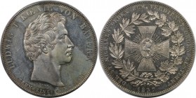 Altdeutsche Münzen und Medaillen, BAYERN / BAVARIA. Ludwig I. (1825-1848). Konv.-Taler 1837, St. Michaels-Orden. Silber. Dav. 580, AKS 139, Kahnt 99, ...