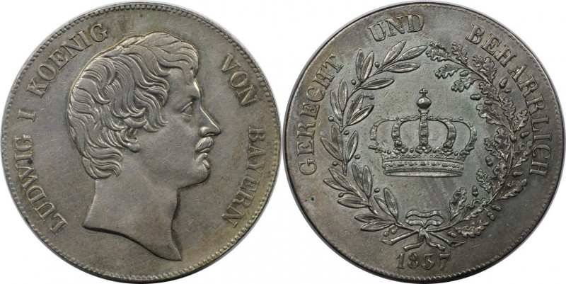 Altdeutsche Münzen und Medaillen, BAYERN / BAVARIA. Ludwig I. (1825-1848). Krone...