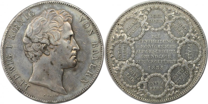 Altdeutsche Münzen und Medaillen, BAYERN / BAVARIA. Ludwig I. (1825-1848). Einte...