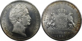 Altdeutsche Münzen und Medaillen, BAYERN / BAVARIA. Ludwig I. (1825-1848). Vereinsdoppeltaler 1847, Silber. Dav. 589, AKS 74, Kahnt 101, Thun 74. Sehr...
