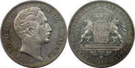 Altdeutsche Münzen und Medaillen, BAYERN / BAVARIA. Maximilian II. (1848-1864). Doppelter Vereinstaler 1860, Silber. Dav. 607, AKS 147, Kahnt 125, Thu...