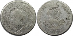 Altdeutsche Münzen und Medaillen, BRANDENBURG - ANSBACH. Christian Friedrich Karl Alexander (1757-1791). 20 Kreuzer 1764 S. Silber. Sehr schön