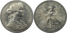Altdeutsche Münzen und Medaillen, FRANKFURT - STADT. Vereinstaler 1865. Silber. AKS 10. Fast Stempelglanz