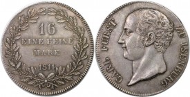 Altdeutsche Münzen und Medaillen, ISENBURG DAS (SOUVERÄNE) FÜRSTENTUM ISENBURG Carl Friedrich (1806-1815). Taler (16 Eine Feine Mark) 1811. Silber. Da...