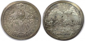 Altdeutsche Münzen und Medaillen, NÜRNBERG, STADT. Reichstaler 1694 (Mmz. Georg Friedrich Nürnberger). Engelskopf über Reichsschild und den beiden Sta...