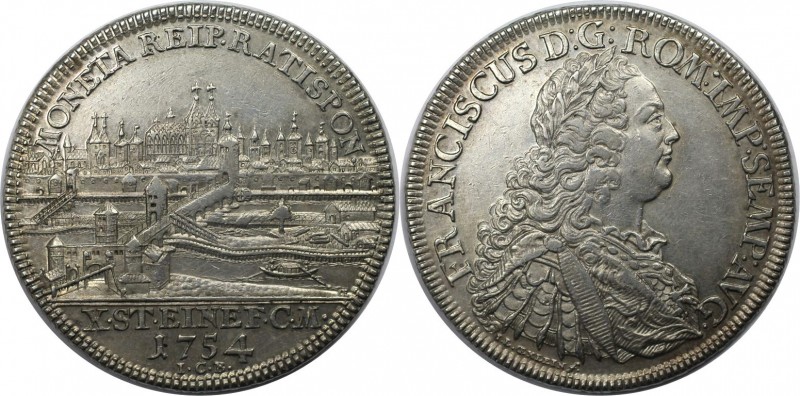 Altdeutsche Münzen und Medaillen, REGENSBURG, STADT. Konv.-Taler 1754 ICB, Stadt...