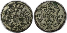 Altdeutsche Münzen und Medaillen, SACHSEN. Friedrich August II. (1733-1763). Pfennig 1752. Kohl 518. Fast Stempelglanz