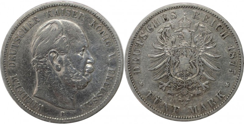 Deutsche Münzen und Medaillen ab 1871, REICHSSILBERMÜNZEN, Preußen. Wilhelm I. (...