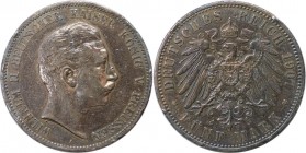 Deutsche Münzen und Medaillen ab 1871, REICHSSILBERMÜNZEN, Preußen. Wilhelm II. (1888-1918). 5 Mark 1907 A. Silber. Jaeger 104. Vorzüglich, Feine Pati...