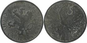 Deutsche Münzen und Medaillen ab 1871, DEUTSCHE NEBENGEBIETE. Protektorat Böhmen und Mähren. 50 Heller 1943. Jaeger 622. Vorzüglich