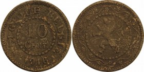 Deutsche Münzen und Medaillen ab 1871, DEUTSCHE NEBENGEBIETE. Königreich Belgien (1914-1918). 10 Centimes 1916. Jaeger 609. Vorzüglich
