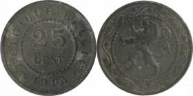 Deutsche Münzen und Medaillen ab 1871, DEUTSCHE NEBENGEBIETE. Königreich Belgien (1914-1918). 25 Centimes 1916. Jaeger 610. Vorzüglich