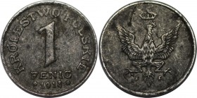 Deutsche Münzen und Medaillen ab 1871, DEUTSCHE NEBENGEBIETE. Geplantes Königreich Polen (1916-1918). 1 Fenig 1918 F. Jaeger 604. Vorzüglich