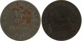 Deutsche Münzen und Medaillen ab 1871, DEUTSCHE NEBENGEBIETE. Herzogstum Braunschweig. 5 Pfennig 1918. Jaeger N2. Sehr Schön