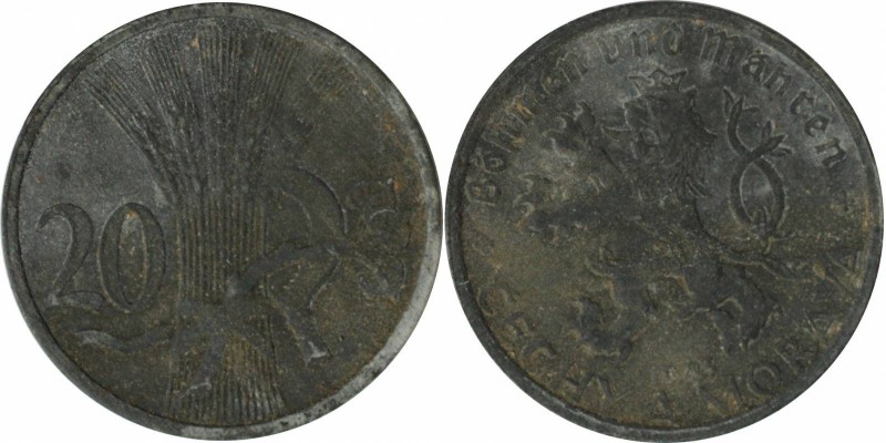 Deutsche Münzen und Medaillen ab 1871, DEUTSCHE NEBENGEBIETE. Protektorat Böhmen...