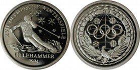 Deutsche Münzen und Medaillen ab 1945, BUNDESREPUBLIK DEUTSCHLAND. Olympic Games-Lillehammer. Medaille 1994, Silber. Polierte Platte