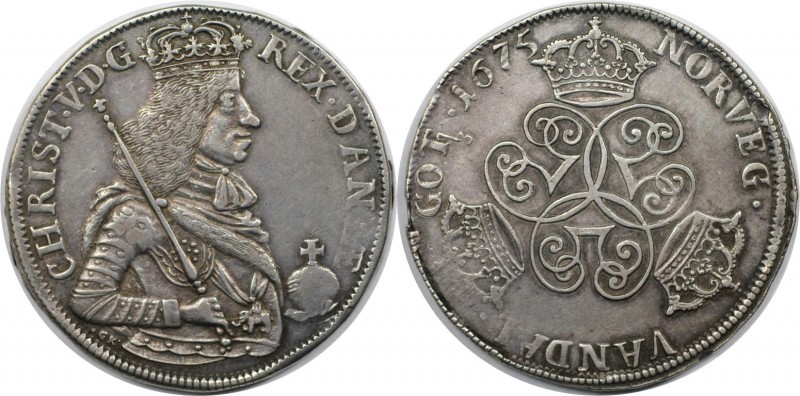 Europäische Münzen und Medaillen, Dänemark / Denmark. Speciedaler 1675, Kopenhag...