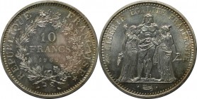 Europäische Münzen und Medaillen, Frankreich / France. Herkulesgruppe. 10 Francs 1969. Silber. Stempelglanz