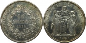 Europäische Münzen und Medaillen, Frankreich / France. Herkulesgruppe. 10 Francs 1971. Silber. Stempelglanz