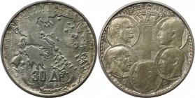 Europäische Münzen und Medaillen, Griechenland / Greece. Paul I. (1947-1964). 30 Drachmen 1963, auf die 100-Jahrfeier der Dynastie. Silber. KM 86. Ste...
