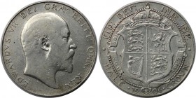 Europäische Münzen und Medaillen, Großbritannien / Vereinigtes Königreich / UK / United Kingdom. Edward VII. (1901-1910). 1/2 Crown 1906. Silber. KM 8...