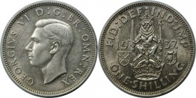 Europäische Münzen und Medaillen, Großbritannien / Vereinigtes Königreich / UK / United Kingdom. George VI. (1936-1952). 1 Shilling 1937, Silber. KM 8...