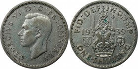 Europäische Münzen und Medaillen, Großbritannien / Vereinigtes Königreich / UK / United Kingdom. George VI. (1936-1952). 1 Shilling 1939, Silber. KM 8...