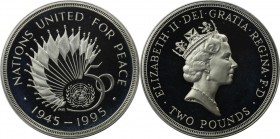Europäische Münzen und Medaillen, Großbritannien / Vereinigtes Königreich / UK / United Kingdom. 50 Jahre Vereinte Nationen. 2 Pounds 1995. 15,98 g. 0...