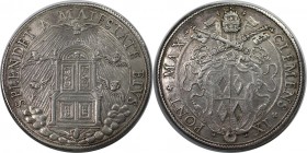 Europäische Münzen und Medaillen, Italien / Italy. Clemens IX. 1 Piastra 1667-1669, Silber. Dav. 4072. Vorzüglich